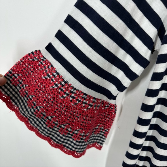 Crown & Ivy Striped Bell Sleeve Knit Dress Medium - Picture 3 of 8